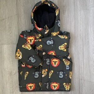 Children’s Place Jungle Animals 3 in 1 Winter Coat 2T Green